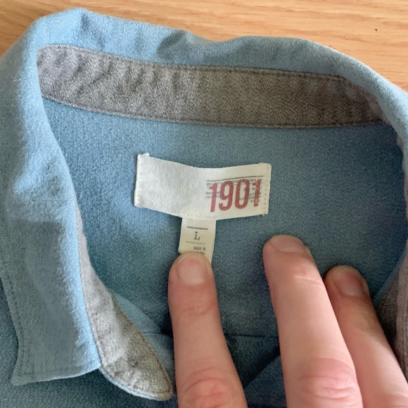 1901 Nordstrom Men’s Collar Shirt L - Picture 3 of 4